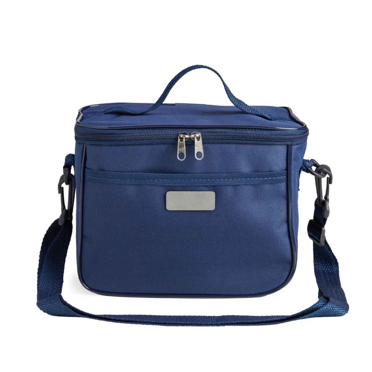 Bolsa térmica azul com alça de ombro